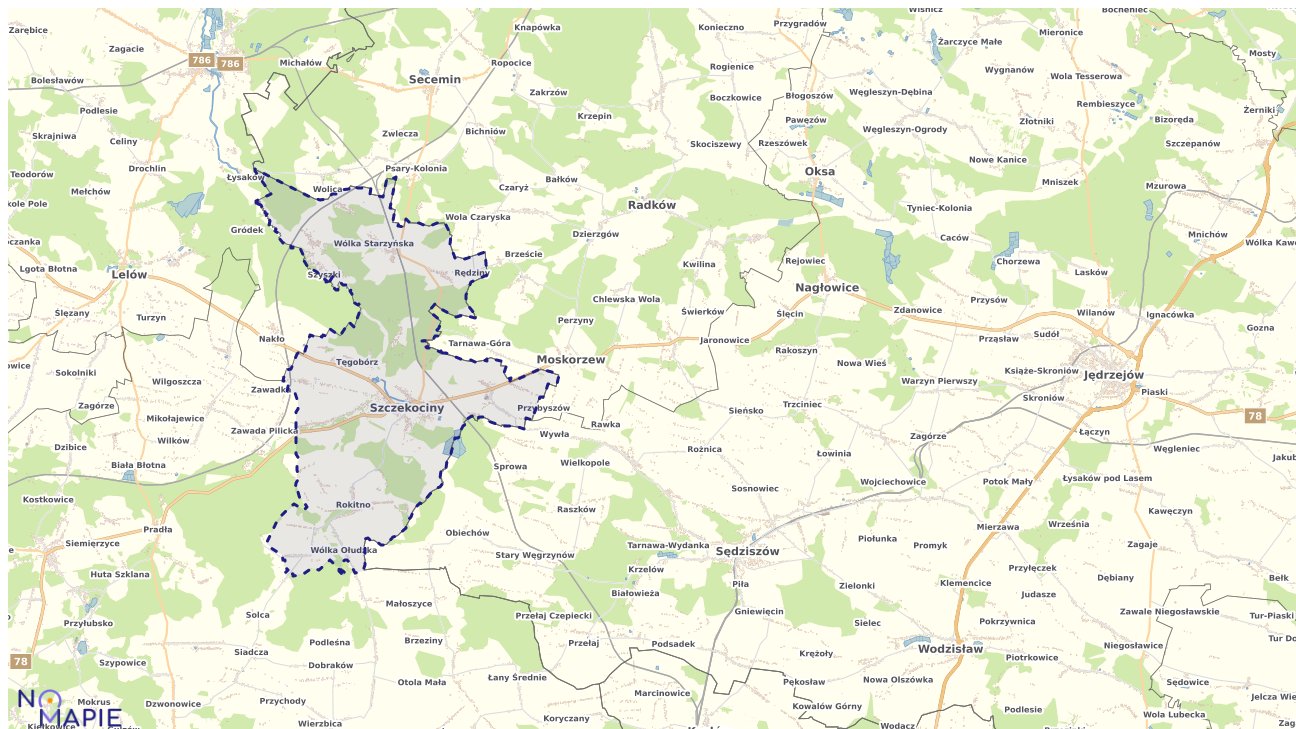 Mapa uzbrojenia terenu Szczekocin